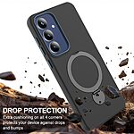 Σκληρή Πλάτη PC+TPU για Samsung Galaxy S26 5G από OEM σε Μαύρο χρώμα με περιστρεφόμενο δαχτυλίδι Stand 360° και μαγνητική συμβατότητα.