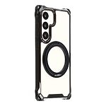 Σκληρή Πλάτη PC+TPU για Samsung Galaxy S26 5G από OEM σε Μαύρο χρώμα με μαγνητική λειτουργία, περιστρεφόμενο Stand και αποσπώμενο Λουράκι.