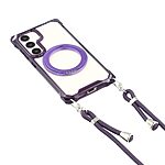 Σκληρή Πλάτη PC+TPU για Samsung Galaxy S26 5G σε Μωβ χρώμα με μαγνητική λειτουργία, περιστρεφόμενο Stand και αποσπώμενο Λουράκι 120cm.