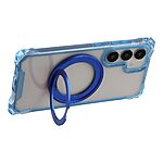 Σκληρή Πλάτη PC+TPU για Samsung Galaxy S26 5G με μαγνητική λειτουργία, περιστρεφόμενο Stand και αποσπώμενο Λουράκι σε μπλε χρώμα.