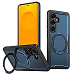 Σκληρή Πλάτη PC+TPU για Samsung Galaxy S26 5G από OEM σε Μπλε χρώμα με περιστρεφόμενο Stand 360° και μαγνητική συμβατότητα.