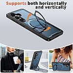 Σκληρή Πλάτη PC+TPU για Samsung Galaxy S26 5G από OEM σε Μπλε χρώμα με περιστρεφόμενο Stand 360° και μαγνητική συμβατότητα.