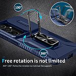 Σκληρή Πλάτη PC+TPU για Samsung Galaxy S26 5G από OEM Camshield σε Μπλε χρώμα με κάλυμμα κάμερας και ενσωματωμένο Stand.