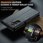 Flip Πορτοφόλι από Συνθετικό Δέρμα (PU) με TPU για Samsung Galaxy S26 5G - CASEME 023 - Μαύρο με RFID Blocking, 3 θήκες καρτών και Stand.