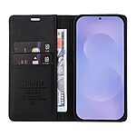 Flip Πορτοφόλι από Συνθετικό Δέρμα (PU) με TPU για Samsung Galaxy S26 5G από YIKATU σε Μαύρο χρώμα με θήκες καρτών και Stand.