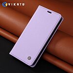 Flip Πορτοφόλι από Συνθετικό Δέρμα (PU) με TPU για Samsung Galaxy S26 5G από YIKATU σε Μωβ Ανοιχτό χρώμα με θήκες καρτών και Stand.