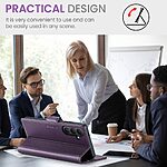 Flip Πορτοφόλι από Συνθετικό Δέρμα (PU) με TPU για Samsung Galaxy S26 5G από CASEME 023 Series σε Μωβ χρώμα με RFID προστασία και Stand.