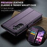 Flip Πορτοφόλι από Συνθετικό Δέρμα (PU) με TPU για Samsung Galaxy S26 5G από CASEME 023 Series σε Μωβ χρώμα με RFID προστασία και Stand.