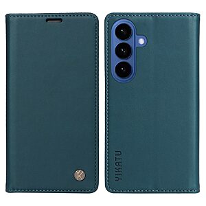 Flip Πορτοφόλι από Συνθετικό Δέρμα (PU) με TPU για Samsung Galaxy S26 5G από YIKATU σε Πράσινο χρώμα με θήκες καρτών και Stand.