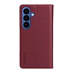 Flip Πορτοφόλι από Συνθετικό Δέρμα (PU) με TPU για Samsung Galaxy S26 5G από YIKATU σε Βαθύ Κόκκινο χρώμα με θήκες καρτών και Stand.