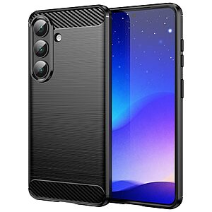 Πλάτη TPU για Samsung Galaxy S26 5G με υφή Carbon Fiber και brushed φινίρισμα σε Μαύρο χρώμα. Ανθεκτική προστασία από OEM.