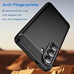 Πλάτη TPU για Samsung Galaxy S26 5G με υφή Carbon Fiber και brushed φινίρισμα σε Μαύρο χρώμα. Ανθεκτική προστασία από OEM.