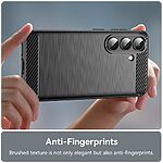 Πλάτη TPU για Samsung Galaxy S26 5G με υφή Carbon Fiber και brushed φινίρισμα σε Μαύρο χρώμα. Ανθεκτική προστασία από OEM.