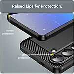Πλάτη TPU για Samsung Galaxy S26 5G με υφή Carbon Fiber και brushed φινίρισμα σε Μαύρο χρώμα. Ανθεκτική προστασία από OEM.