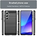 Πλάτη TPU για Samsung Galaxy S26 5G με υφή Carbon Fiber και brushed φινίρισμα σε Μαύρο χρώμα. Ανθεκτική προστασία από OEM.