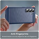 Πλάτη TPU για Samsung Galaxy S26 5G σε Μπλε χρώμα με υφή Carbon Fiber και ανθεκτική επιφάνεια κατά των δακτυλικών αποτυπωμάτων.