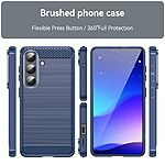 Πλάτη TPU για Samsung Galaxy S26 5G σε Μπλε χρώμα με υφή Carbon Fiber και ανθεκτική επιφάνεια κατά των δακτυλικών αποτυπωμάτων.