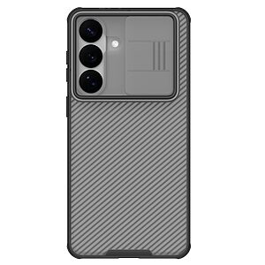 Σκληρή Πλάτη PC+TPU για Samsung Galaxy S26 Plus 5G από NILLKIN Camshield Pro Series σε Μαύρο χρώμα με συρόμενο κάλυμμα κάμερας.