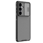 Σκληρή Πλάτη PC+TPU για Samsung Galaxy S26 Plus 5G από NILLKIN Camshield Pro Series σε Μαύρο χρώμα με συρόμενο κάλυμμα κάμερας.