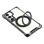 Σκληρή Πλάτη PC+TPU για Samsung Galaxy S26 Plus 5G με μαγνητική λειτουργία, περιστρεφόμενο Stand και αποσπώμενο Λουράκι σε Μαύρο χρώμα.