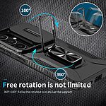 Σκληρή Πλάτη PC+TPU για Samsung Galaxy S26 Plus 5G από OEM Camshield σε Μαύρο χρώμα με κάλυμμα κάμερας, kickstand και προστασία στρατιωτικών προδιαγραφών.