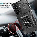 Σκληρή Πλάτη PC+TPU για Samsung Galaxy S26 Plus 5G από OEM Camshield σε Μαύρο χρώμα με κάλυμμα κάμερας, kickstand και προστασία στρατιωτικών προδιαγραφών.