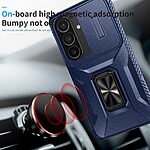 Σκληρή Πλάτη PC+TPU για Samsung Galaxy S26 Plus 5G από OEM Camshield σε Μπλε χρώμα με κάλυμμα κάμερας, Stand και προστασία στρατιωτικών προδιαγραφών.