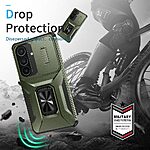 Σκληρή Πλάτη PC+TPU για Samsung Galaxy S26 Plus 5G με κάλυμμα κάμερας, kickstand και προστασία στρατιωτικών προδιαγραφών σε Πράσινο χρώμα.