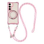 Σκληρή Πλάτη PC+TPU για Samsung Galaxy S26 Plus 5G σε Ροζ χρώμα με μαγνητική λειτουργία, περιστρεφόμενο Stand και αποσπώμενο Λουράκι.