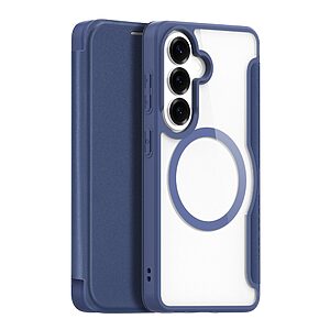 Flip Θήκη από Συνθετικό Δέρμα (PU) για Samsung Galaxy S26 Plus 5G από DUX DUCIS Skin X Pro Series σε Μπλε χρώμα με RFID προστασία και θήκη κάρτας.