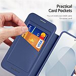 Flip Θήκη από Συνθετικό Δέρμα (PU) για Samsung Galaxy S26 Plus 5G από DUX DUCIS Skin X Pro Series σε Μπλε χρώμα με RFID προστασία και θήκη κάρτας.