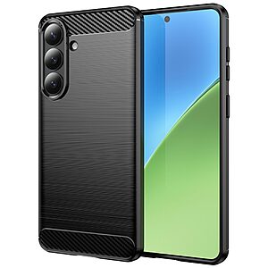 Πλάτη TPU για Samsung Galaxy S26 Plus 5G από OEM σε Μαύρο χρώμα με υφή Carbon Fiber και ανθεκτικό φινίρισμα κατά δακτυλικών αποτυπωμάτων.