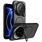 Σκληρή Πλάτη PC+TPU για Xiaomi 17 Ultra 5G από NILLKIN Camshield Prop Magnetic Series σε ημιδιάφανο μαύρο χρώμα με διαφανές κάλυμμα φακού και μαγνητική σύνδεση.