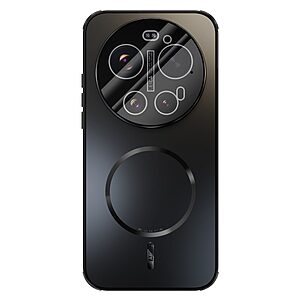 Σκληρή Πλάτη PC+TPU για το Xiaomi 17 Ultra 5G από την ABEEL σε Μαύρο χρώμα με ενσωματωμένο μαγνήτη N52 και προστατευτική μεμβράνη φακού κάμερας.