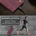 Flip Πορτοφόλι από Συνθετικό Δέρμα (PU) με TPU για Xiaomi 17 Ultra 5G σε Κόκκινο Σκούρο χρώμα με RFID προστασία, θήκες καρτών και stand.