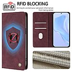 Flip Πορτοφόλι από Συνθετικό Δέρμα (PU) με TPU για Xiaomi 17 Ultra 5G σε Κόκκινο Σκούρο χρώμα με RFID προστασία, θήκες καρτών και stand.