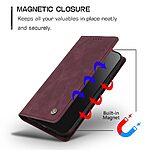 Flip Πορτοφόλι από Συνθετικό Δέρμα (PU) με TPU για Xiaomi 17 Ultra 5G σε Κόκκινο Σκούρο χρώμα με RFID προστασία, θήκες καρτών και stand.