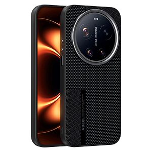 Πλάτη από Συνθετικό Δέρμα (PU) με TPU για Xiaomi 17 Ultra 5G από ABEEL Guardian Model 2 σε Μαύρο με ενσωματωμένο μαγνήτη N52 2500 Gauss.