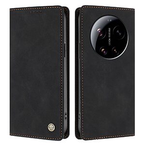 Flip Πορτοφόλι από Συνθετικό Δέρμα (PU) με TPU για Xiaomi 17 Ultra 5G - OEM - Μαύρο με RFID προστασία, θήκες καρτών και ενσωματωμένο Stand.