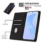 Flip Πορτοφόλι από Συνθετικό Δέρμα (PU) με TPU για Xiaomi 17 Ultra 5G - OEM - Μαύρο με RFID προστασία, θήκες καρτών και ενσωματωμένο Stand.