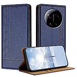 Flip Πορτοφόλι από Συνθετικό Δέρμα (PU) με TPU για το Xiaomi 17 Ultra 5G σε Μπλε χρώμα με θήκη κάρτας και αναδιπλούμενη βάση στήριξης.