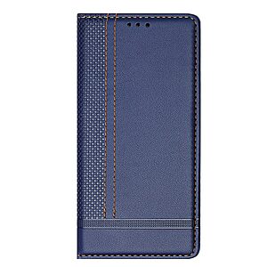 Flip Πορτοφόλι από Συνθετικό Δέρμα (PU) με TPU για το Xiaomi 17 Ultra 5G σε Μπλε χρώμα με θήκη κάρτας και αναδιπλούμενη βάση στήριξης.