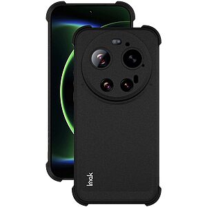 Πλάτη TPU για Xiaomi 17 Ultra 5G από IMAK σε Μαύρο χρώμα με τεχνολογία αερόσακων στις γωνίες και θήκη για λουράκι.