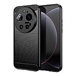 Πλάτη TPU για Xiaomi 17 Ultra 5G από OEM σε Μαύρο χρώμα με υφή carbon fiber και επιφάνεια brushed ανθεκτική στα δακτυλικά αποτυπώματα.
