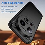 Πλάτη TPU για Xiaomi 17 Ultra 5G από OEM σε Μαύρο χρώμα με υφή carbon fiber και επιφάνεια brushed ανθεκτική στα δακτυλικά αποτυπώματα.