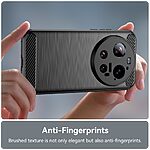 Πλάτη TPU για Xiaomi 17 Ultra 5G από OEM σε Μαύρο χρώμα με υφή carbon fiber και επιφάνεια brushed ανθεκτική στα δακτυλικά αποτυπώματα.
