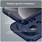 Πλάτη TPU για Xiaomi 17 Ultra 5G από OEM σε Μπλε χρώμα με υφή Carbon Fiber και επιφάνεια Brushed για προστασία από γρατζουνιές και κρούσεις.