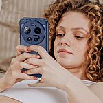 Πλάτη TPU για Xiaomi 17 Ultra 5G από OEM σε Μπλε χρώμα με υφή Carbon Fiber και επιφάνεια Brushed για προστασία από γρατζουνιές και κρούσεις.