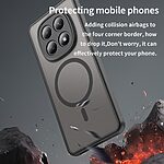 Σκληρή Πλάτη PC+TPU για Xiaomi Poco M8 5G / Redmi Note 15 5G / Redmi Note 15 4G με ενσωματωμένο μαγνήτη, αντικρουστική προστασία και ημιδιάφανο ματ φινίρισμα σε Μαύρο χρώμα.