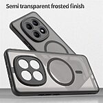 Σκληρή Πλάτη PC+TPU για Xiaomi Poco M8 5G / Redmi Note 15 5G / Redmi Note 15 4G με ενσωματωμένο μαγνήτη, αντικρουστική προστασία και ημιδιάφανο ματ φινίρισμα σε Μαύρο χρώμα.